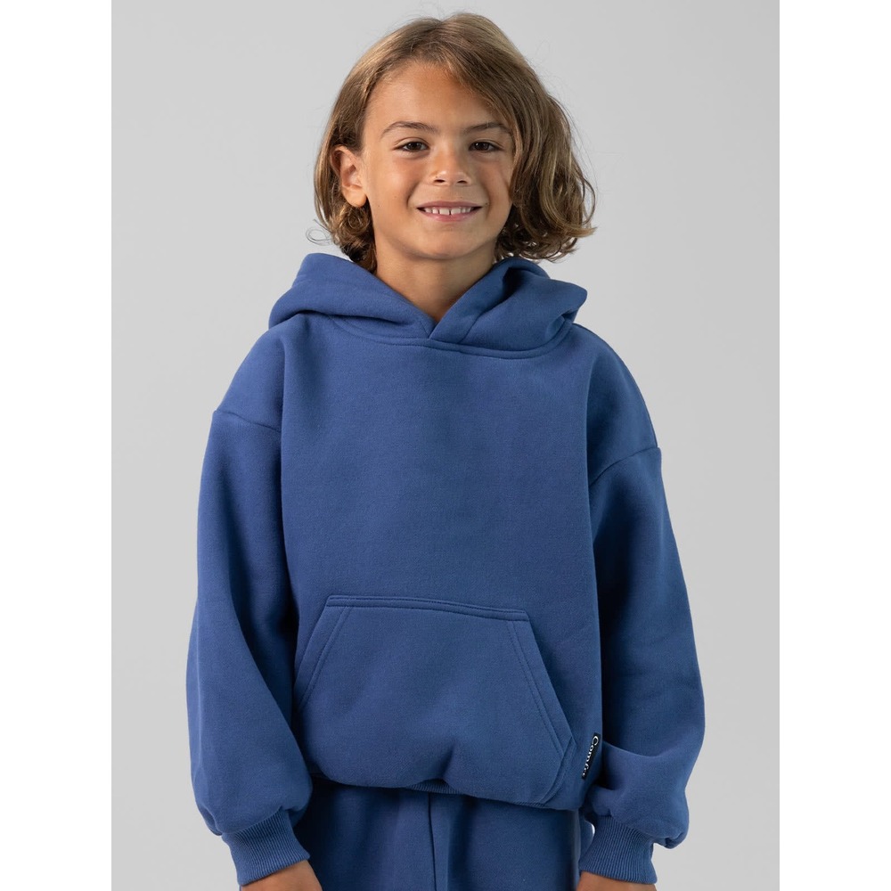 Comfrt Kids XL Blue Oversized Heavyweight Fleece Hoodie Pullover Sweatshirt